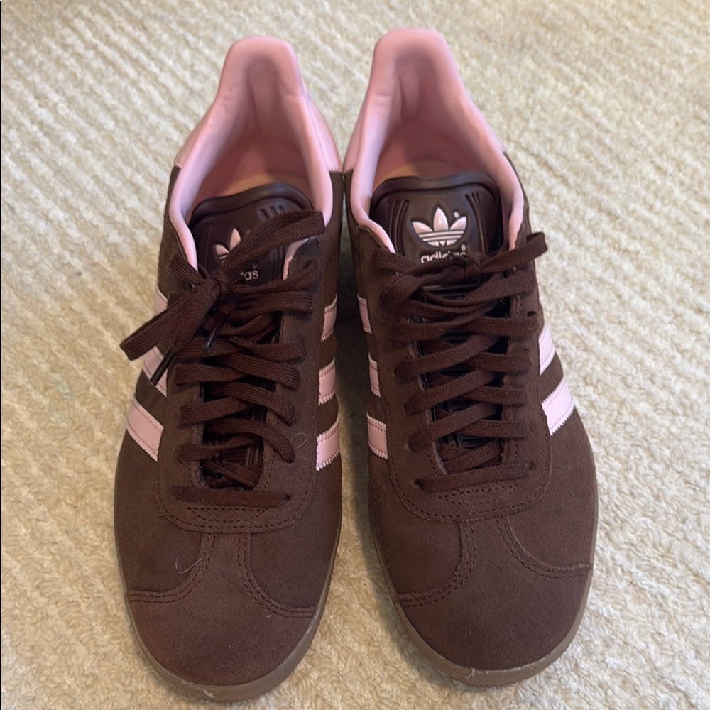 Adidas Gazelle Women's Brown and Pink Sneakers